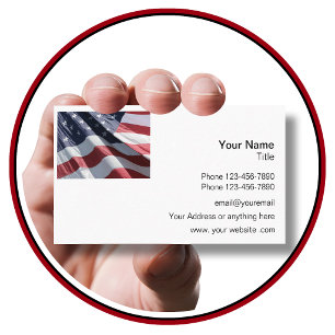Tarjeta De Visita Americano Patriótico