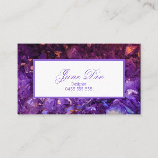 Tarjeta De Visita Amethyst Crystal Business Card