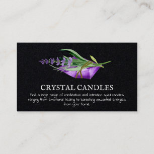 Tarjeta De Visita Amethyst Crystal Candle Intención Spell Business 