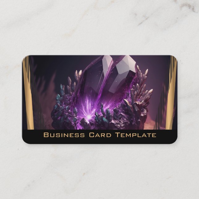 Tarjeta de visita Amethyst Crystals (Anverso)
