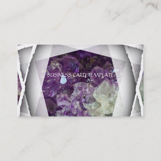 Tarjeta de visita Amethyst Crystals (Anverso)