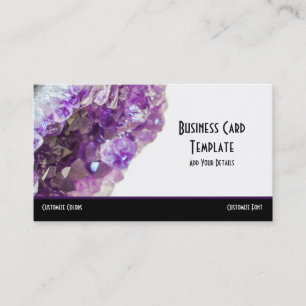 Tarjeta de visita Amethyst Crystals Healing Amethy