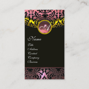 TARJETA DE VISITA AMETHYST DAMASK MONOGRAM