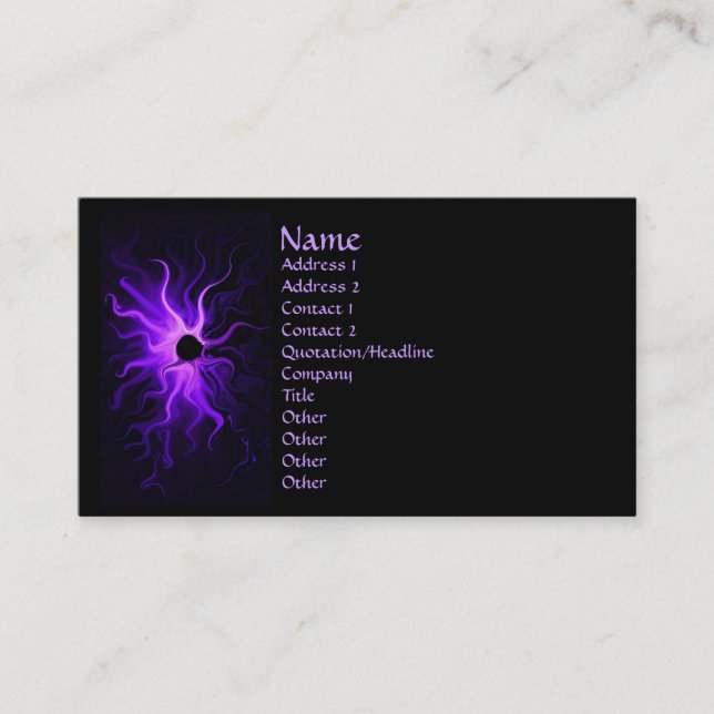 Tarjeta de visita Amethyst del cinturón de Fuego (Anverso)