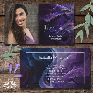 Tarjeta De Visita Améthyst Místico Celestial Reiki Meditación Yoga