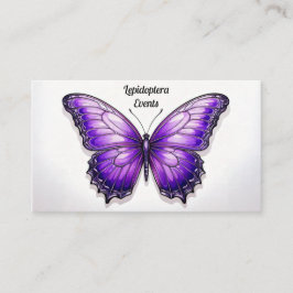 Tarjeta De Visita Amethyst Wings Handles Business Card