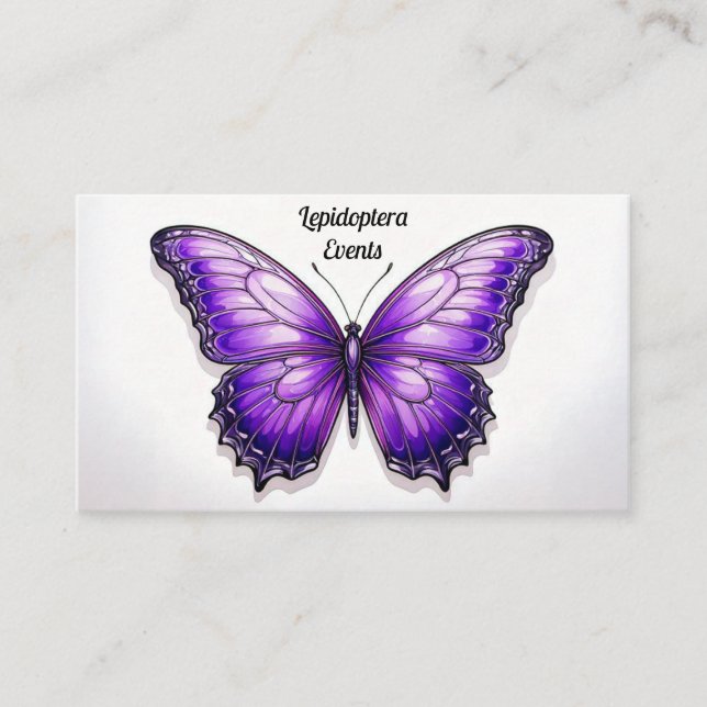 Tarjeta De Visita Amethyst Wings Handles Business Card (Anverso)