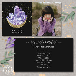 Tarjeta De Visita Amethystals Crescent Moon Mystical Photo