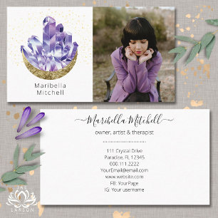 Tarjeta De Visita Amethystals Crescent Moon Mystical Photo