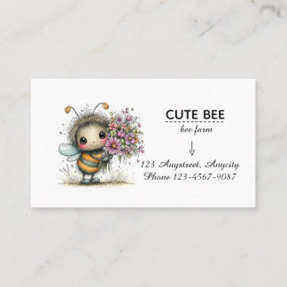 Tarjeta De Visita Amiga Flor de Abeja