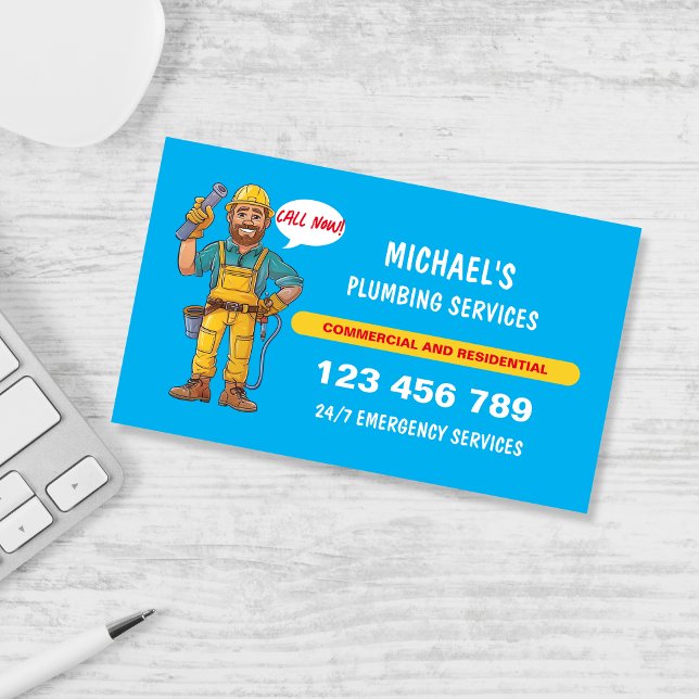 Tarjeta De Visita Amigable Personalizado Plumber Handyman Reparacion (Subido por el creador)