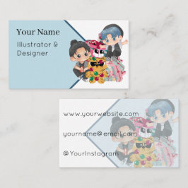 Tarjeta De Visita Amigos de Anime Chibi Regalo de Fiesta Mágico