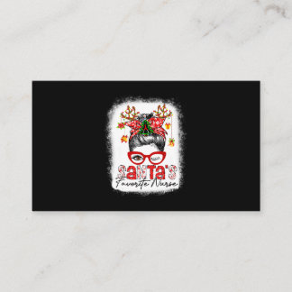 Tarjeta De Visita Amigos Navidades de enfermería favoritos Messy Bun