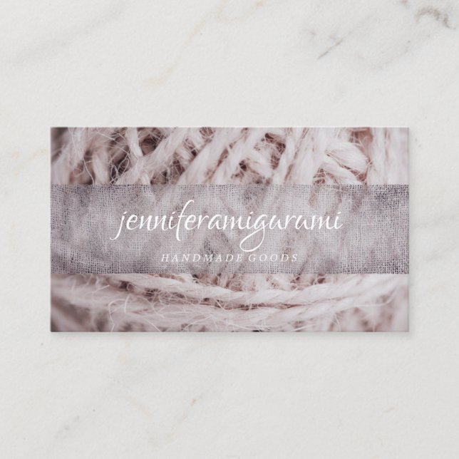 Tarjeta De Visita Amigurumi Yarn Knitting Crochet (Anverso)