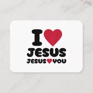 Tarjeta De Visita Amo a Jesús y Jesús te ama cristiano