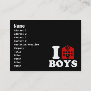 Tarjeta De Visita Amo a los chicos del hotel