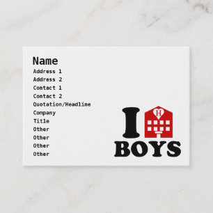 Tarjeta De Visita Amo a los chicos del hotel