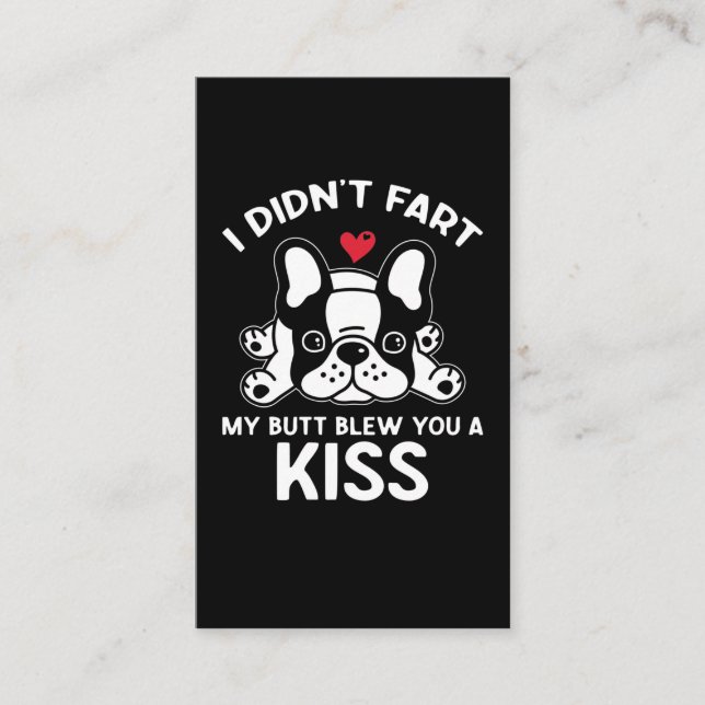 Tarjeta De Visita Amo al perro francés, propietario de un Bulldog fr (Anverso)