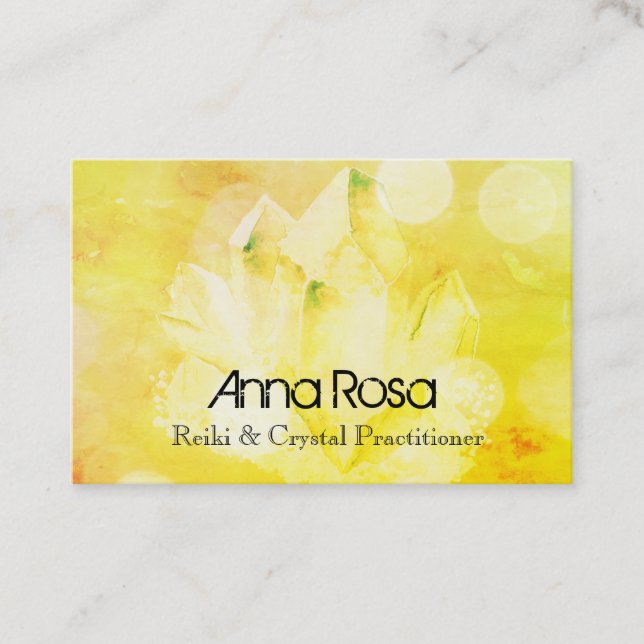 Tarjeta De Visita Amo cristalino espiritual de Reiki de la yoga de (Anverso)