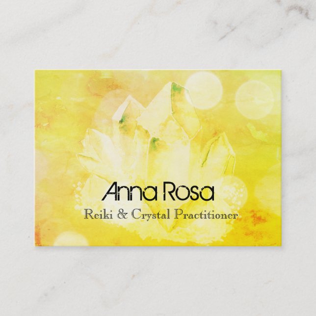 Tarjeta De Visita Amo cristalino espiritual de Reiki de la yoga de (Anverso)