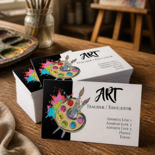 Tarjeta De Visita Amo el Arte   Paleta de Pintor