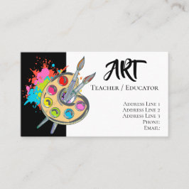 Tarjeta De Visita Amo el arte | Paleta de pintor