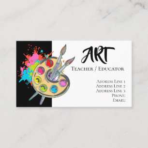 Tarjeta De Visita Amo el arte   Paleta de pintor