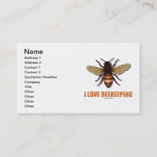 Tarjeta De Visita Amo la apicultura (la abeja)