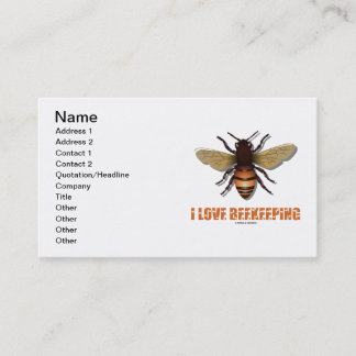 Tarjeta De Visita Amo la apicultura (la abeja)