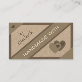 Tarjeta De Visita Amo Los Colores Marrones Clásicos Hechos A Mano