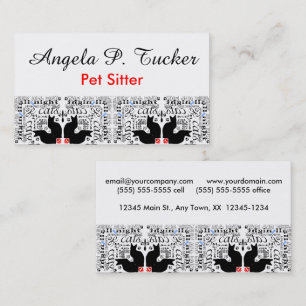 Tarjeta De Visita Amo los gatos negros Kaleidoscope