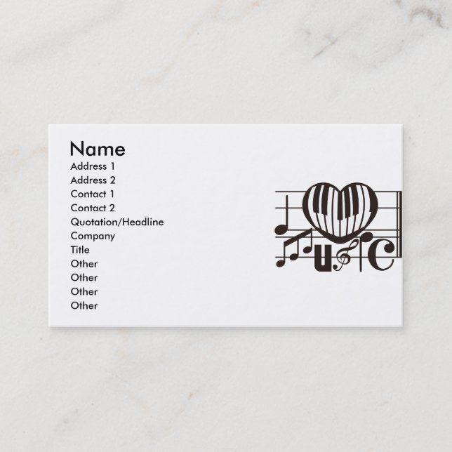 TARJETA DE VISITA AMO MÚSICA (Anverso)