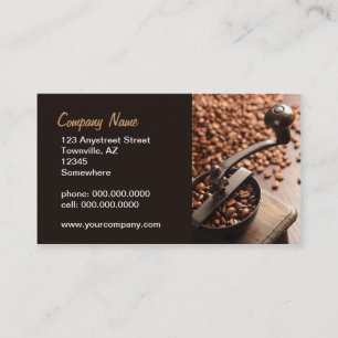 Tarjeta De Visita amoladora de café antigua
