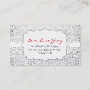 Tarjeta De Visita Amor Bizcard gris de lujo