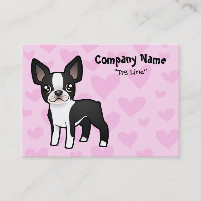 Tarjeta De Visita Amor de Boston Terrier (Anverso)