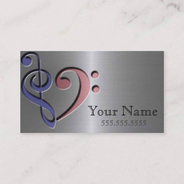 Tarjeta De Visita Amor de la música (Anverso)
