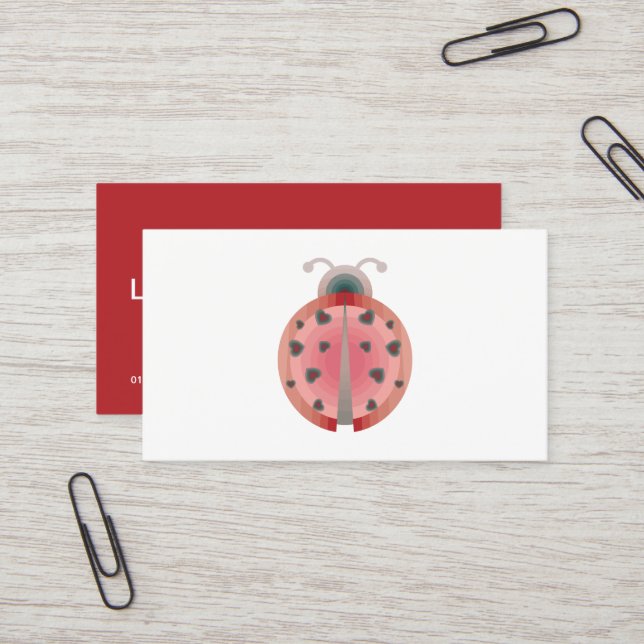 Tarjeta De Visita amor de ladybug (Anverso/Reverso In Situ)