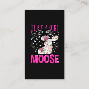 Tarjeta De Visita Amor de Moose Chica de Flor