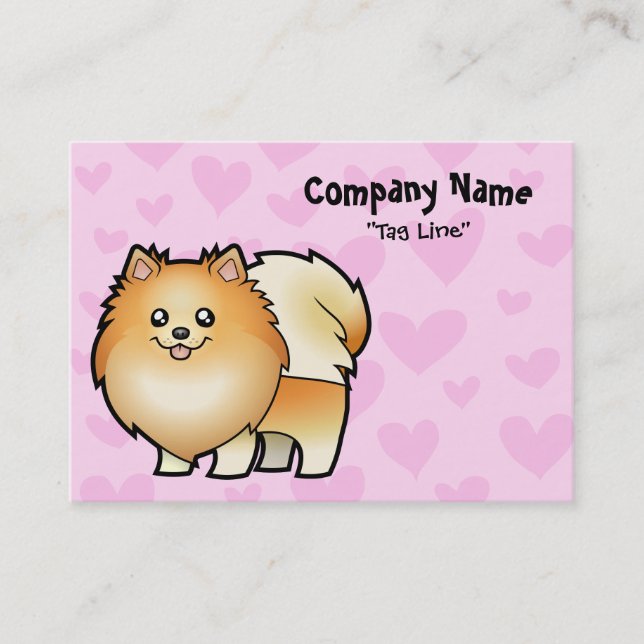 Tarjeta De Visita Amor de Pomeranian (Anverso)