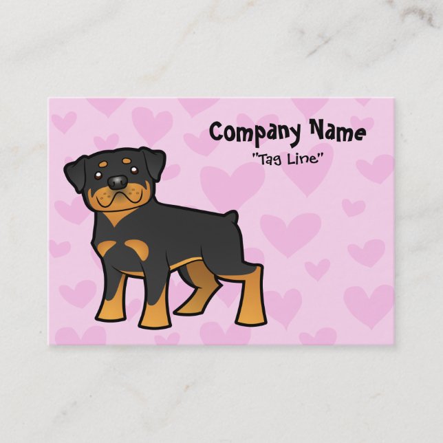 Tarjeta De Visita Amor de Rottweiler (Anverso)