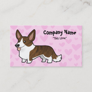 Tarjeta De Visita Amor del Corgi Galés de la rebeca