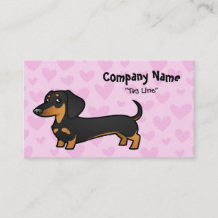 Tarjeta De Visita Amor del Dachshund (capa lisa)
