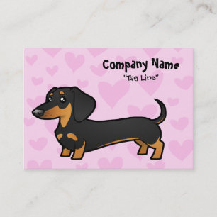 Tarjeta De Visita Amor del Dachshund (capa lisa)