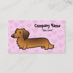 Tarjeta De Visita Amor del Dachshund (de pelo largo)