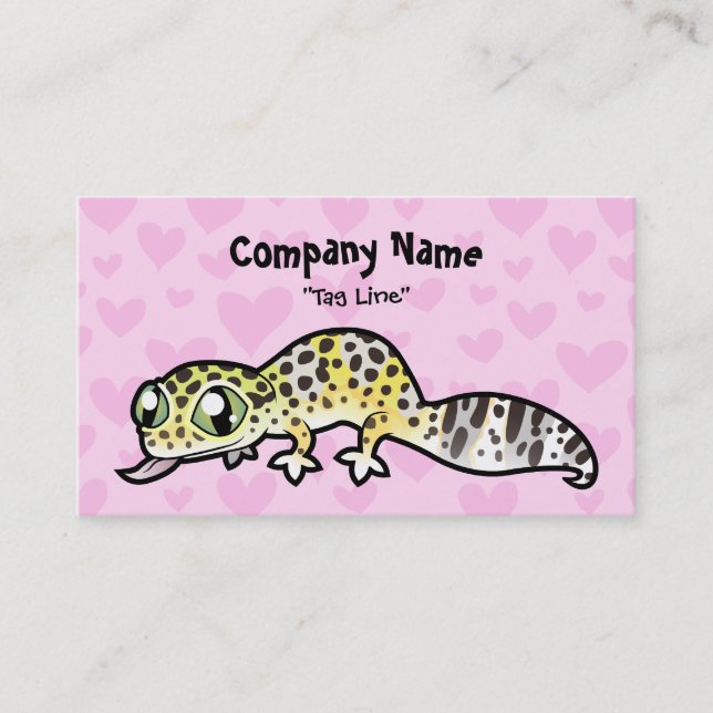 Tarjeta De Visita Amor del Gecko del leopardo (Anverso)