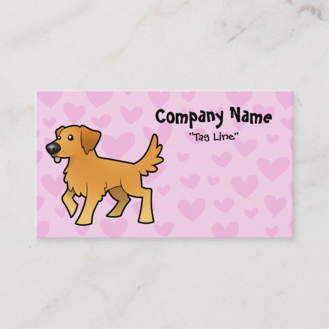 Tarjeta De Visita Amor del golden retriever (Anverso)