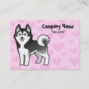 Tarjeta De Visita Amor del husky siberiano/del Malamute de Alaska