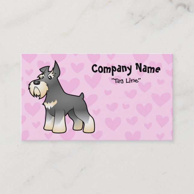Tarjeta De Visita Amor del Schnauzer (Anverso)