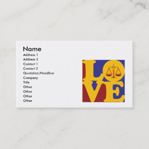 Tarjeta De Visita Amor del trabajo del Paralegal