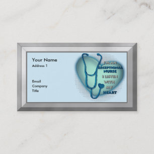 Tarjeta De Visita Amor excepcional de corazón azul